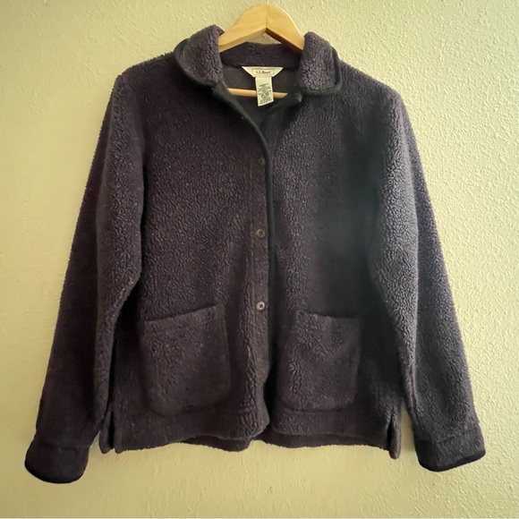 LL Bean Teddy Fleece‎ Coat - Picture 1 of 8